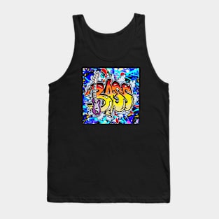 bass Art Graffiti Sticker Retro Pop Vintage Rainbow by LEG Tank Top